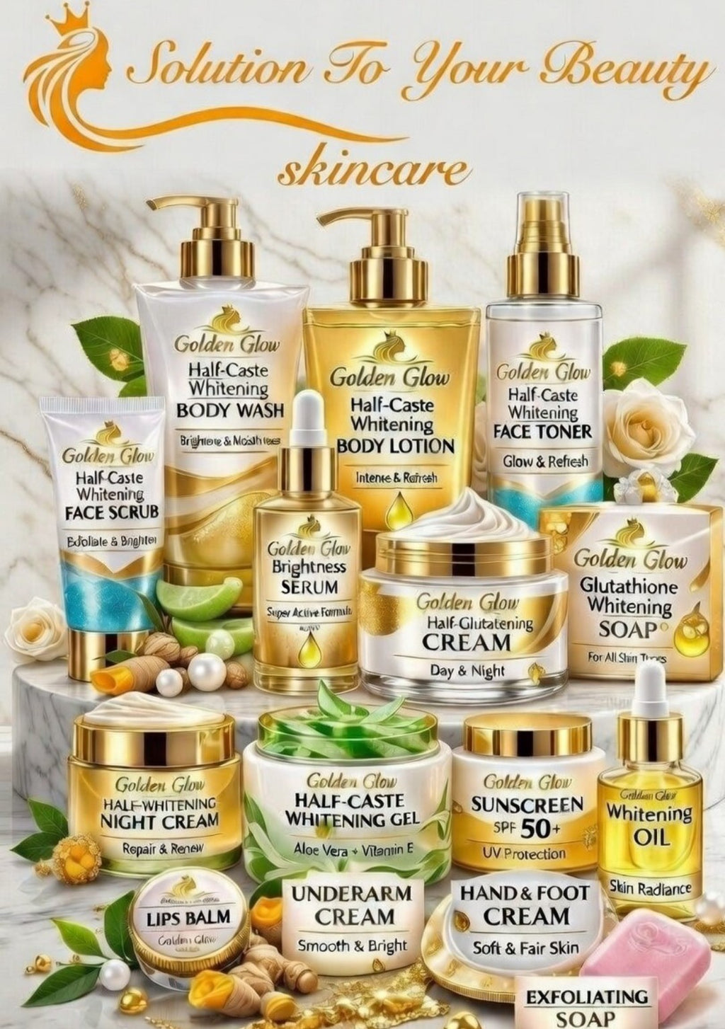 GOLDEN GLOW HALF-CASTE WHITENING SET