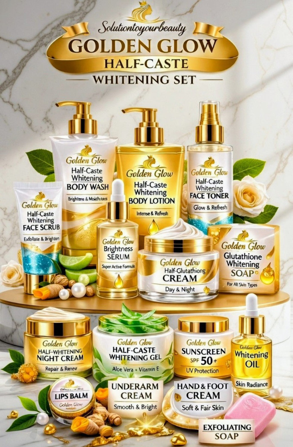 GOLDEN GLOW HALF-CASTE WHITENING SET