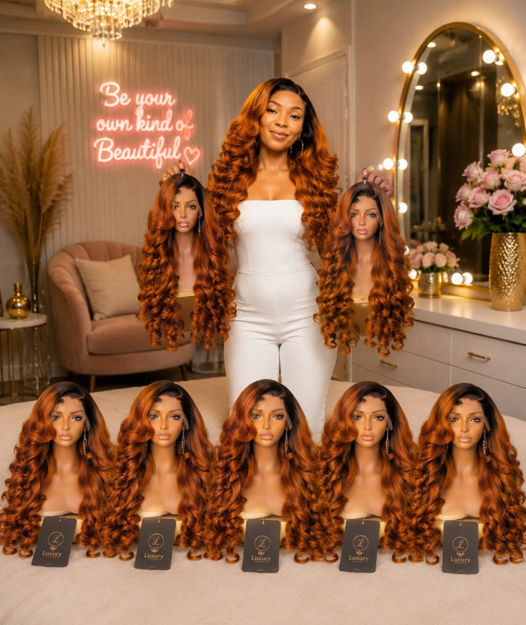 Human Hair Wigs Available 30inches