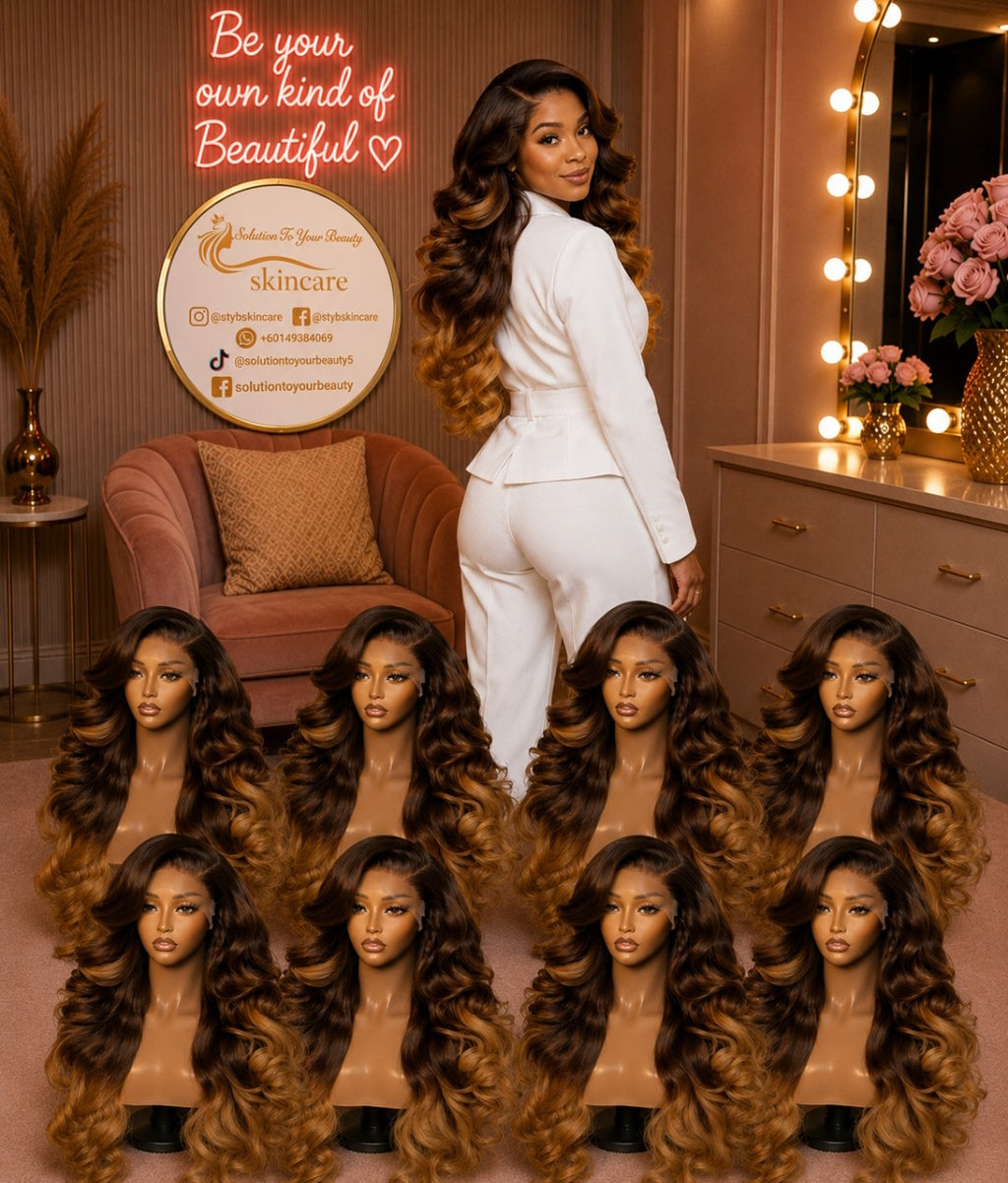 100%Human Hair wigs 30 -36 Inch Ombre Chocolate Brown 13x6 HD Lace Glueless Wig – 300/400% Density Human Hair 360 Full Lace Colored Remy Wig for Women
