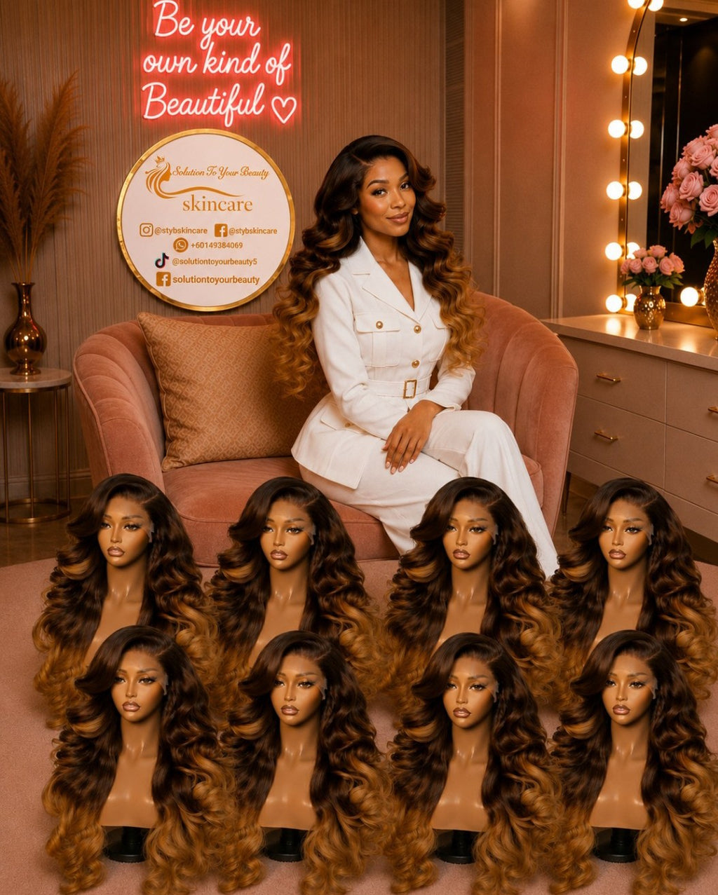 100%Human Hair wigs 30 -36 Inch Ombre Chocolate Brown 13x6 HD Lace Glueless Wig – 300/400% Density Human Hair 360 Full Lace Colored Remy Wig for Women