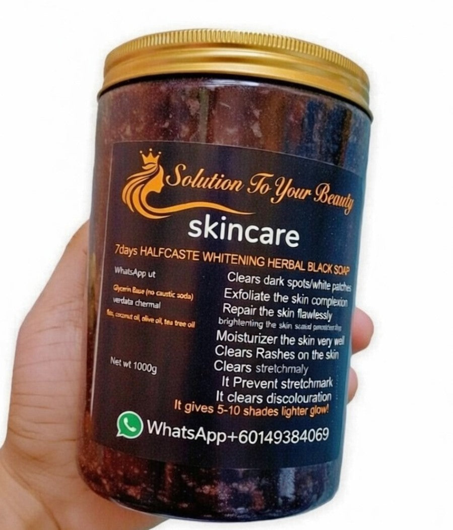 7DAYS HALFCASTE WHITENING HERBAL BLACK SOAP